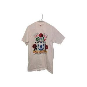 vintage Graphic T-shirt World Championship Soccer 1994 Brazil VS Italy Size L